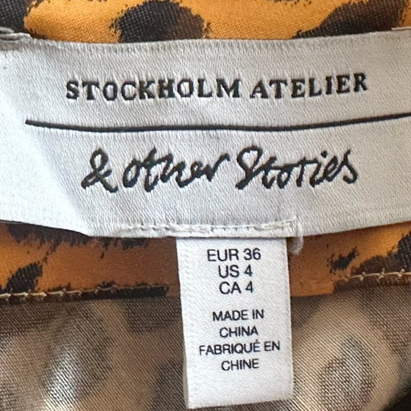 & Other Stories Cheetah Print Midi Skirt - Picture 4 of 4